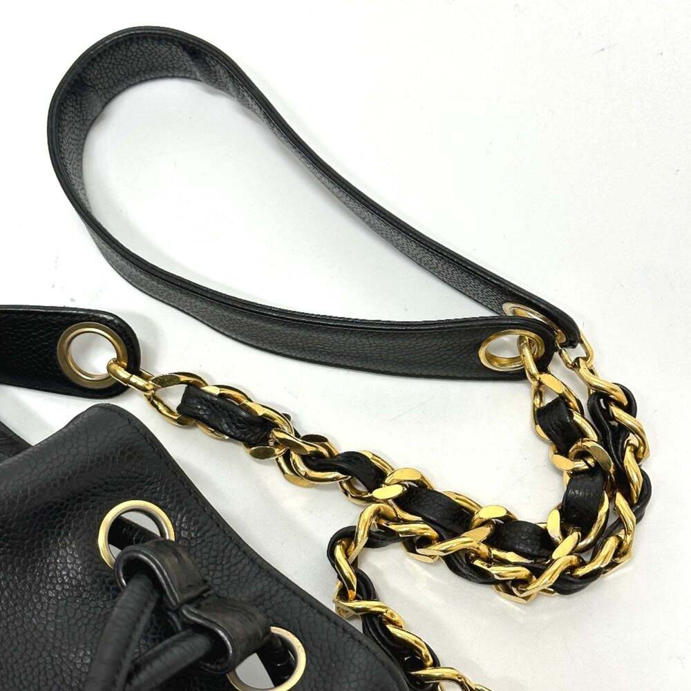 Chanel Coco Mark Deka Drawstring Chain Shoulder B… - image 6